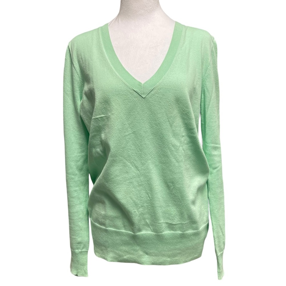 Mint green V-neck sweater. Lightweight. Perfect condition